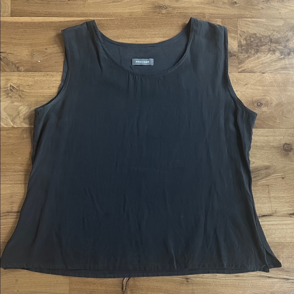 Provider Grey Washed Silk Tank Top